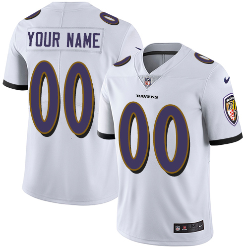 Women's Baltimore Ravens ACTIVE PLAYER Custom White Vapor Untouchable Limited Football Jersey(Run Small) Women's Baltimore Ravens ACTIVE PLAYER Custom White Vapor Untouchable Limited Football Jersey(Run Small)